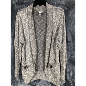 Motherhood Maternity Sweater Open Front Size Small Pockets Long Sleeves